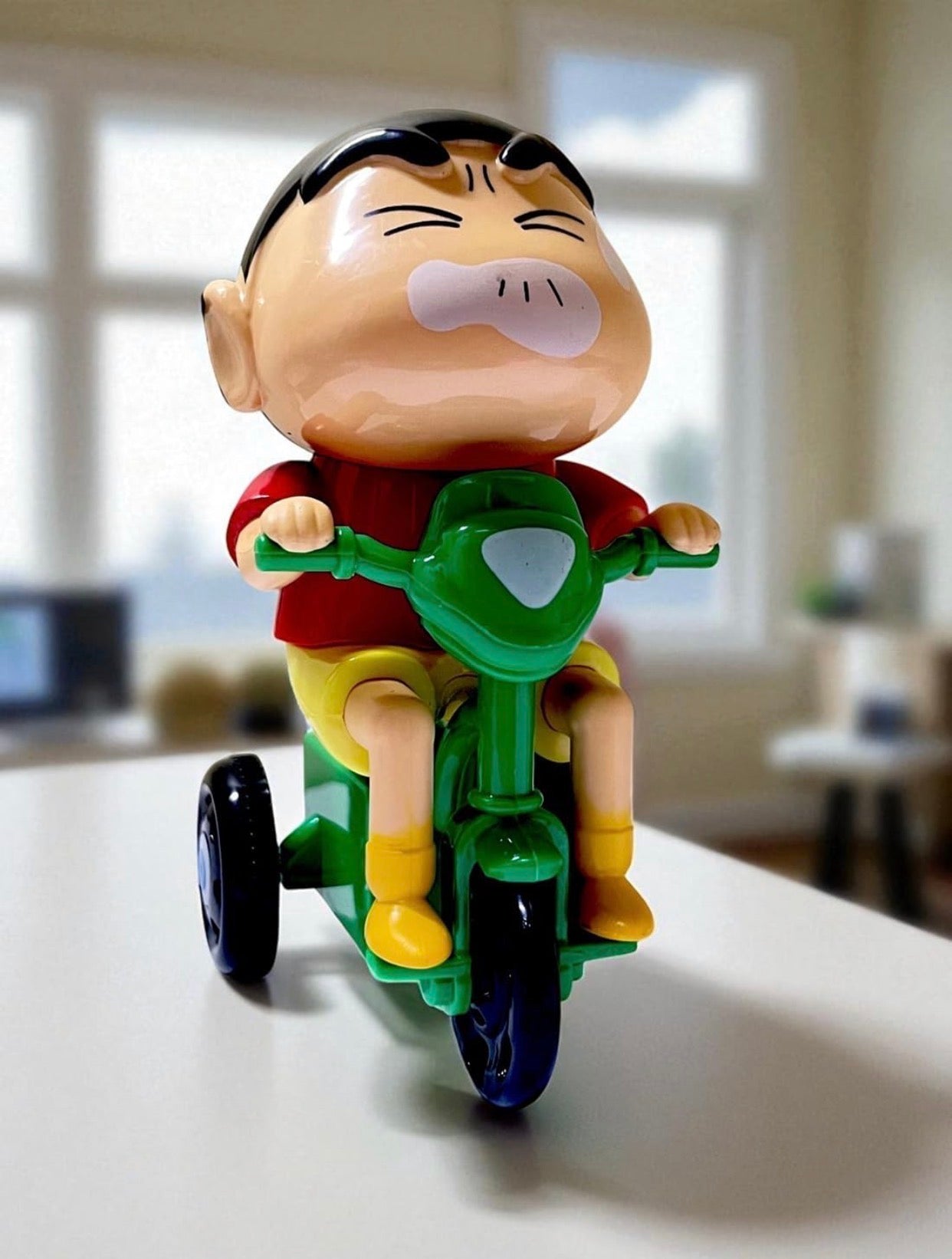 Cartoon Action Figure on Tricycle | Cute Shinchan Toy for Kids | Collectible Anime Figure | Shinchan Bike Toy Gift for Boys & Girls