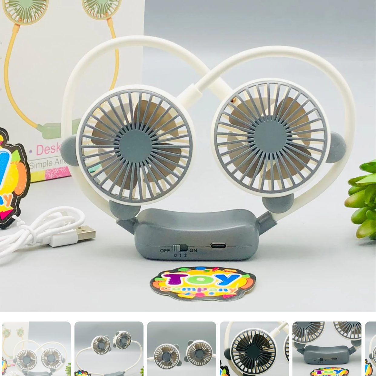 Rechargeable Two Wind Speed Neck Fan