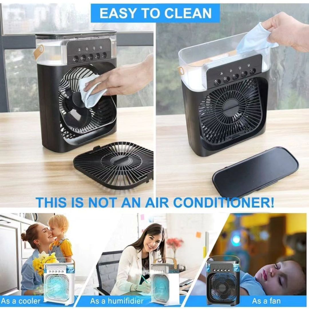 Mini Air Cooler, USB Desk Fan,