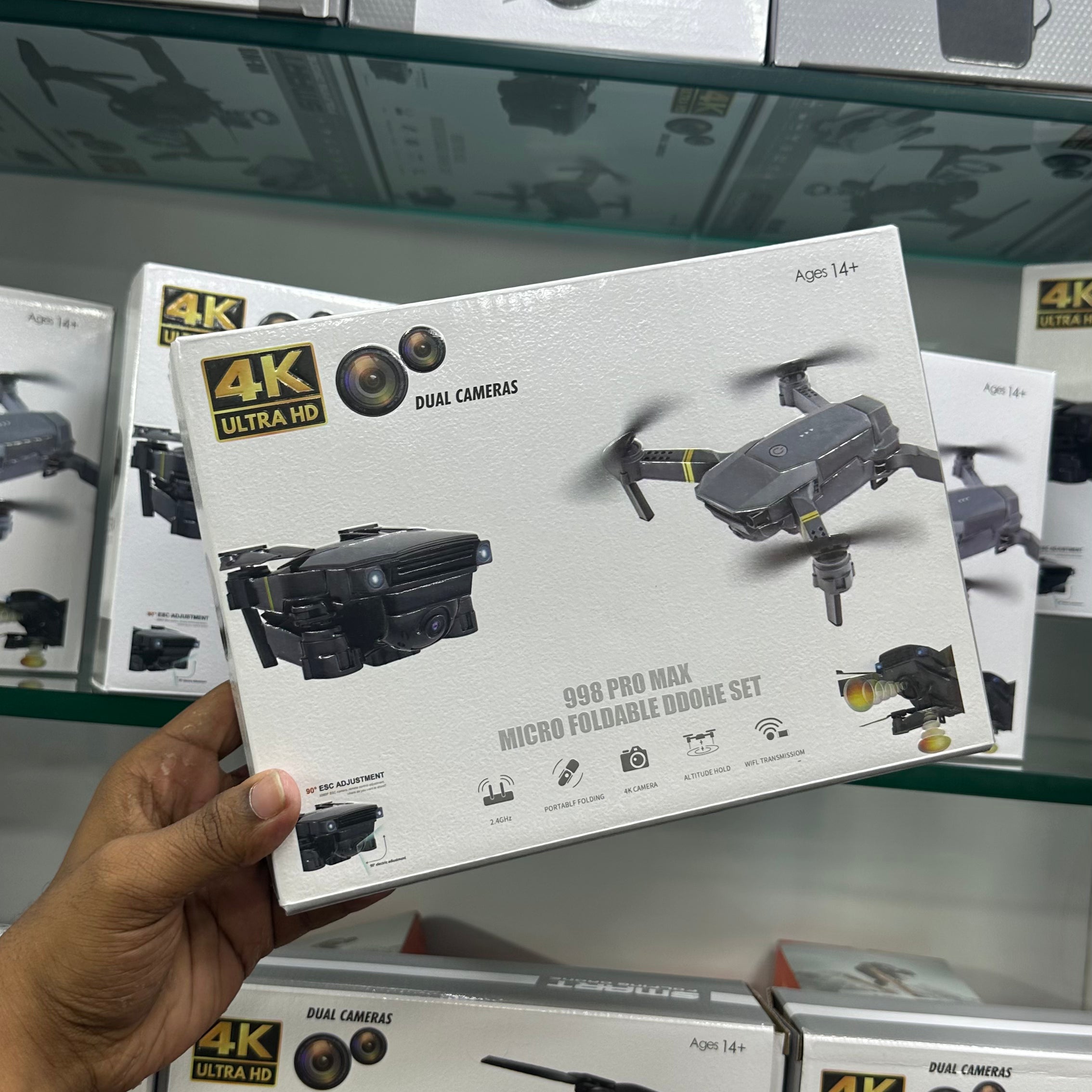 Foldable Drone With HQ WiFi dual HD Camera Remote Control
