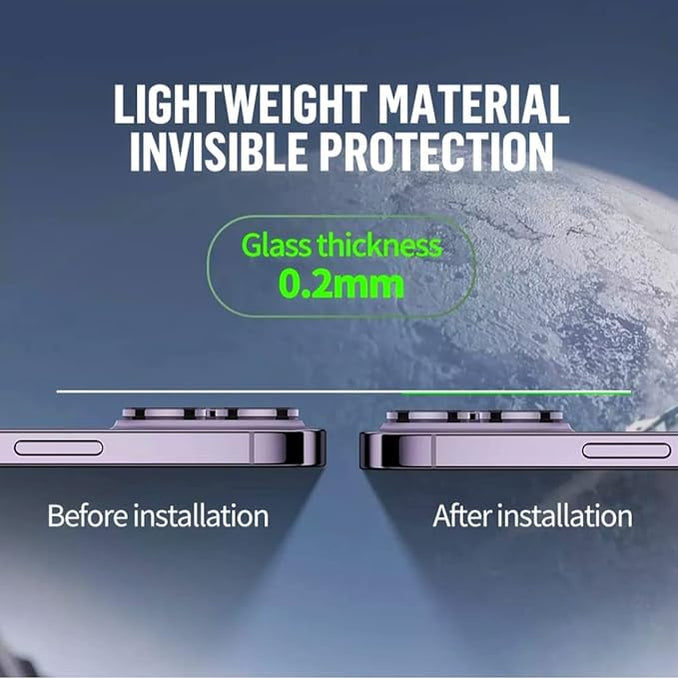 Metal Camera Ring Lens Protector with Glass Compatible for iPhone 14 Pro / 14 Pro Max | Full Protection Camera Tempered Guard (14 Pro / 14 Pro Max (Set of 3), Silver)