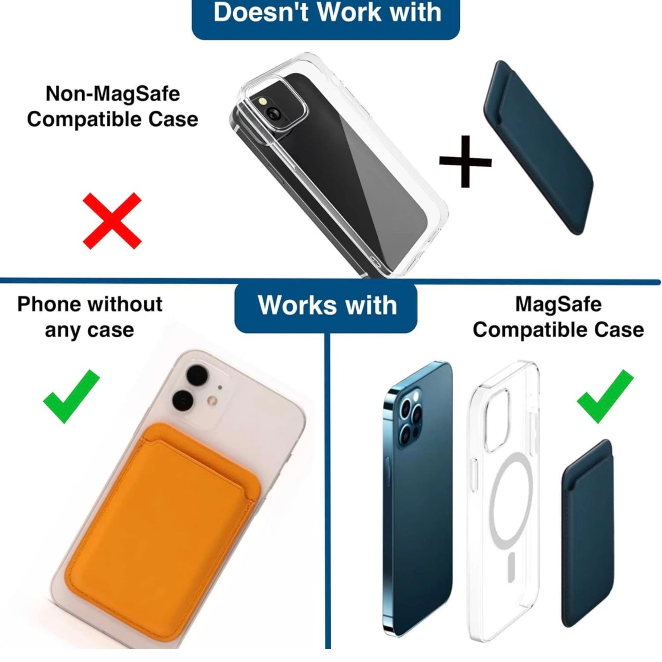 Phone Leather Wallet With Magsafe