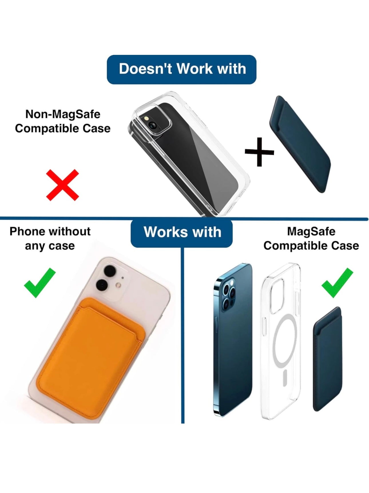 Phone Leather Wallet With Magsafe