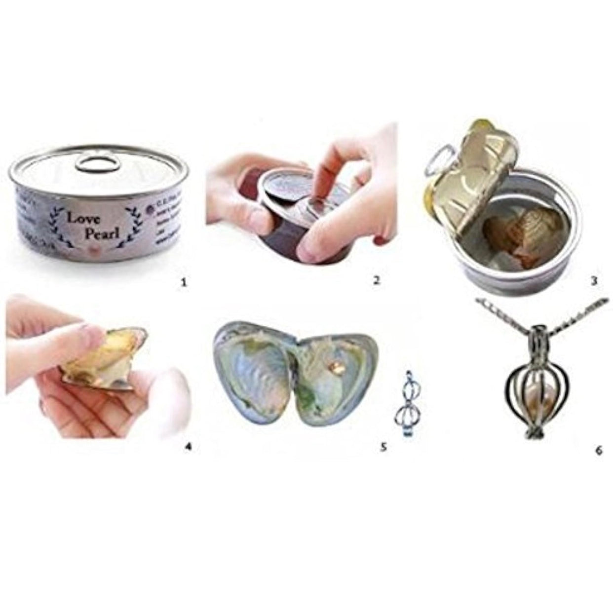 WomenLove Wish White Pearl Kit - Your Own Pearl Pendant love pearl necklace kit with Earrings Valentine Gifts for Girlfriend