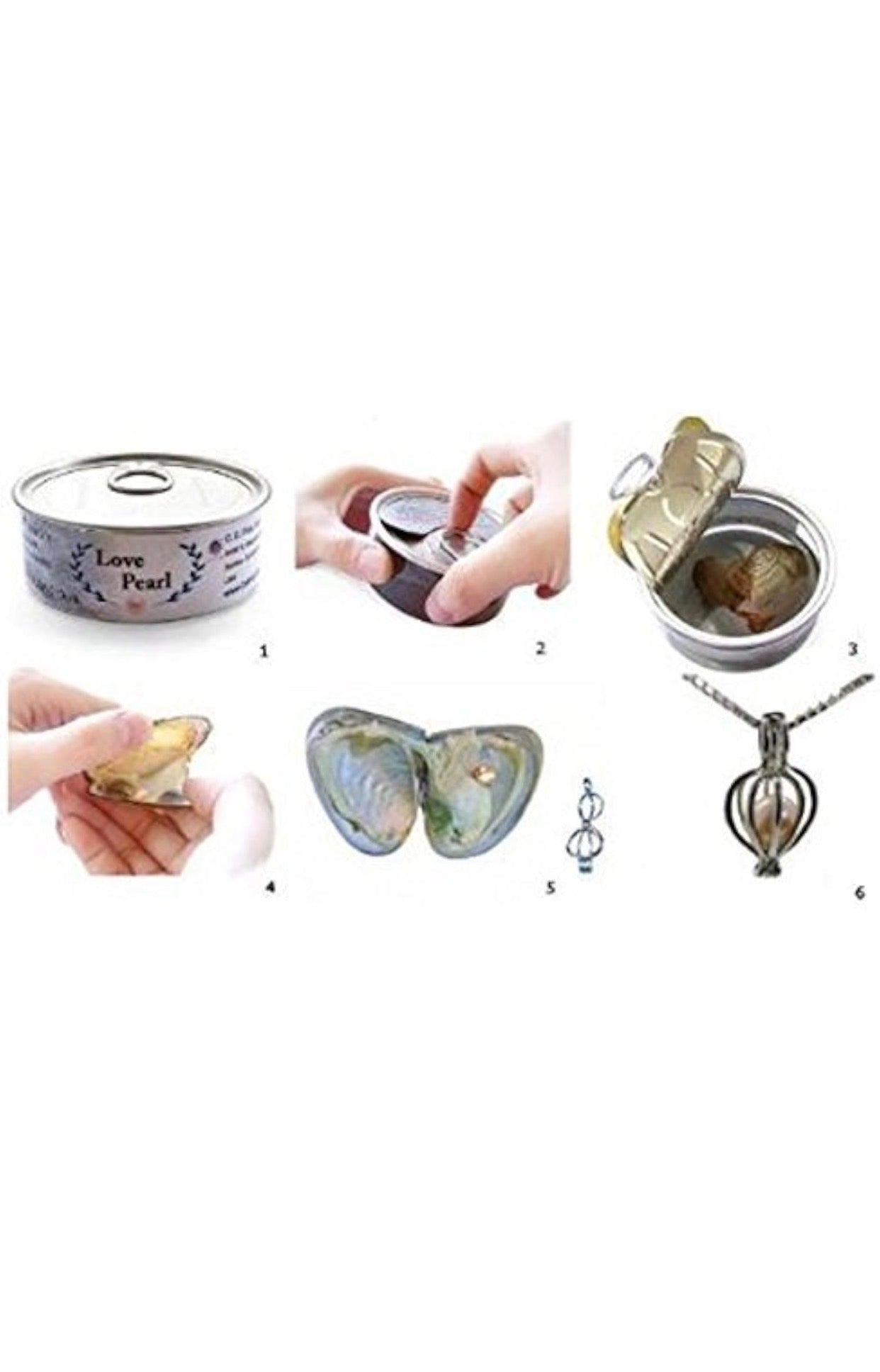 WomenLove Wish White Pearl Kit - Your Own Pearl Pendant love pearl necklace kit with Earrings Valentine Gifts for Girlfriend