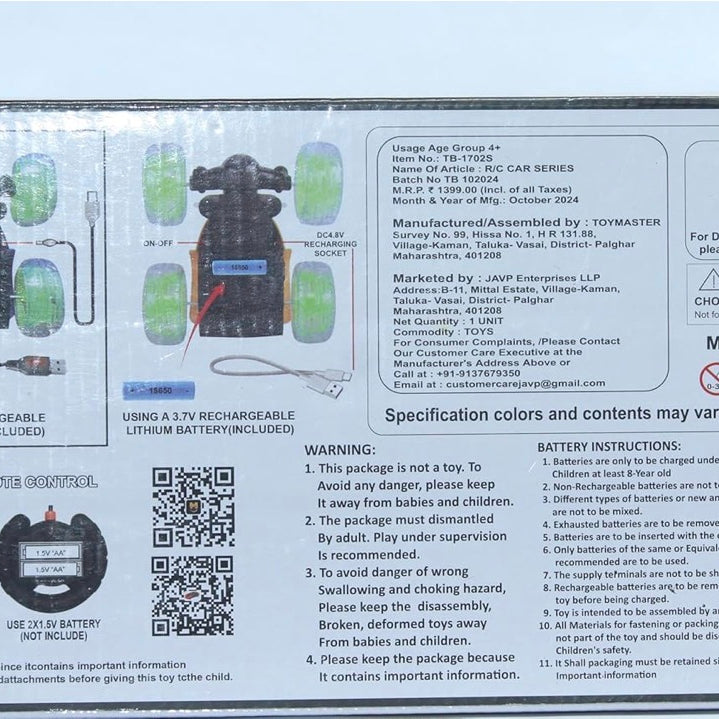 pray Remote Control Stunt Car with LED Lights, Music, Phone Control, Bluetooth, 360� Rotation