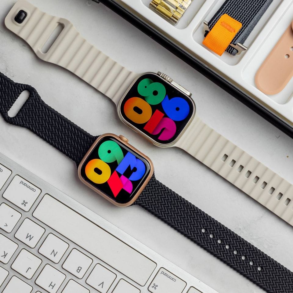 2023 latest WS-L9 7+2 ws-l9 smart watch 7in 2 straps smartwatch wireless connection call heart rate