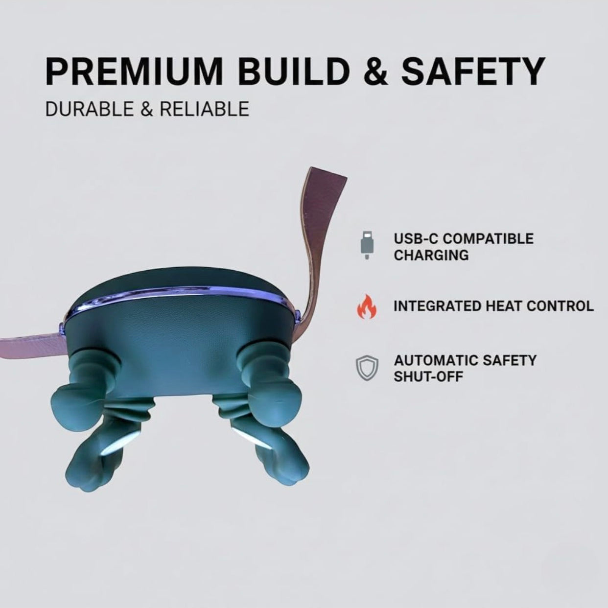 Heated Massager, Portable Shiatsu Neck and Back Massager, Electric Deep Tissue 4D Kneading Massage, Simulated Human Hand Design for Pain Relief and Muscle