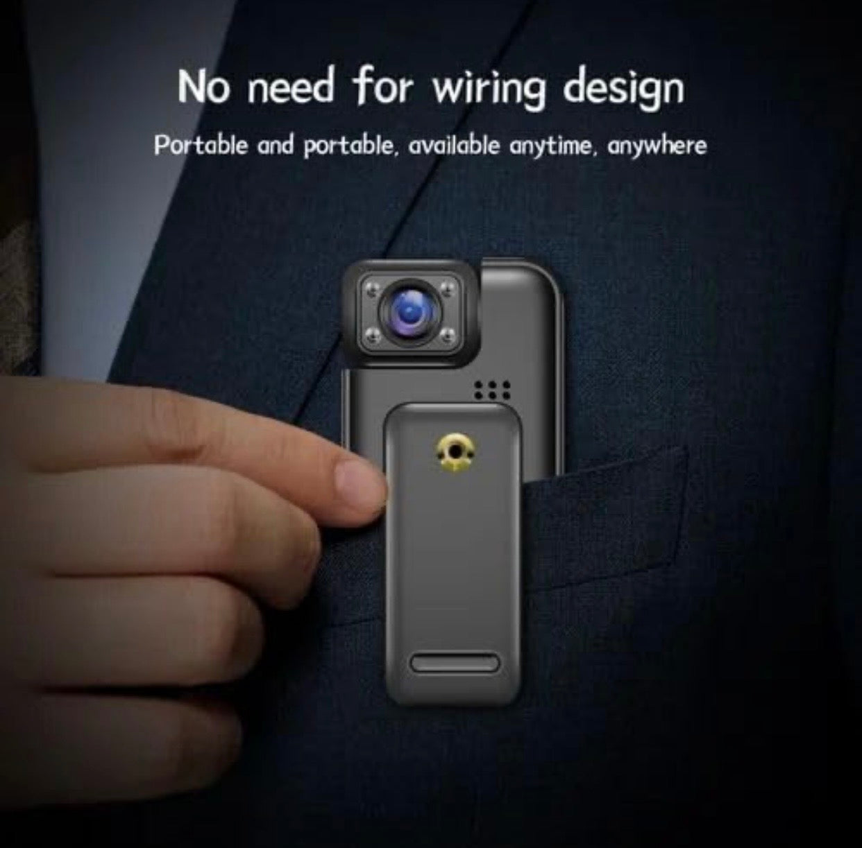 4K HD Digital Video Body Camera/Sports Camera/Travel Recorder With180-degree Rotating Lens