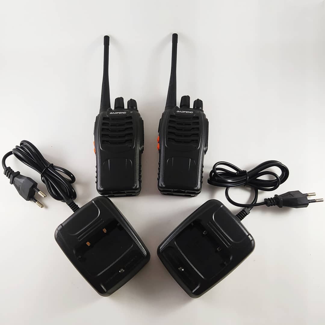 BaoFeng BF-888S Walkie Talkie 2 Way Radio Long Range (Black, 2 Pieces)