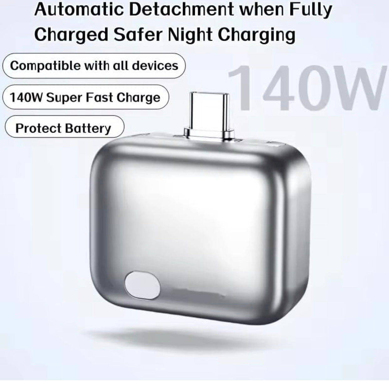 Smart Charger mini Adapter with Auto Power disconnector | Light Weight | for Android, iOS, Tablet etc