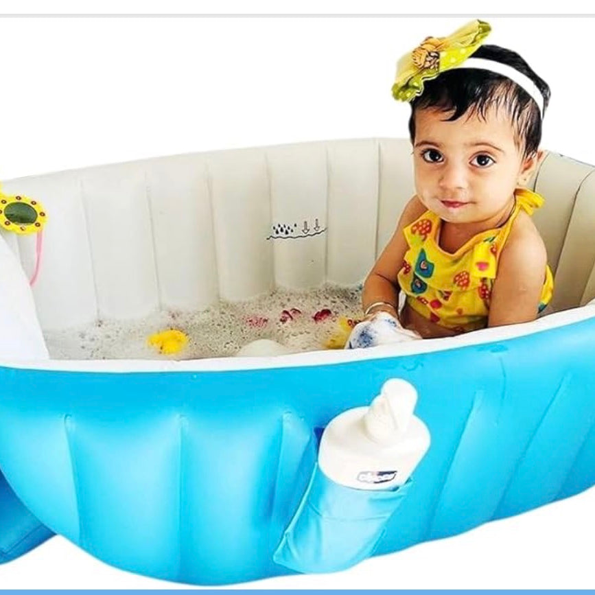Inflatable Baby Bathtub ,Portable Bathtub for Toddler, Non-Slip Travel Bathtub, Mini Swimming Pool, Thick Foldable Shower Basin for Newborn