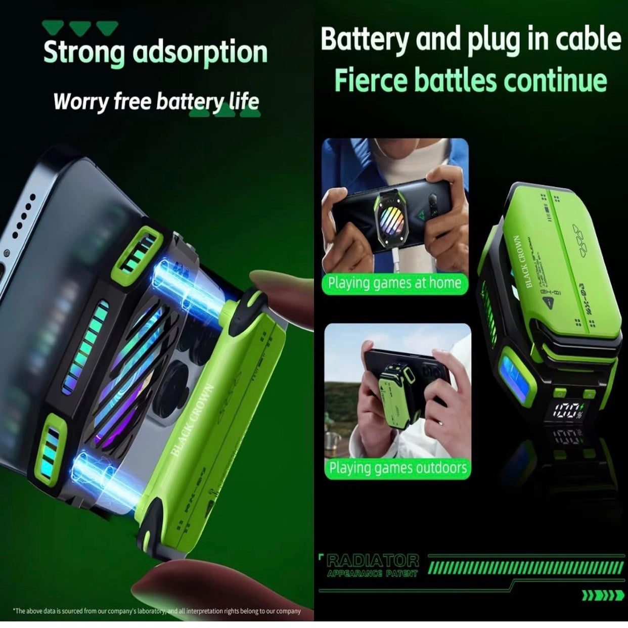 Magnetic Phone Cooler & Holder with Removable Battery | 7-Speed Semiconductor RGB Gaming Refrigeration | Portable External Radiator for Cooling Device and Smooth Working.