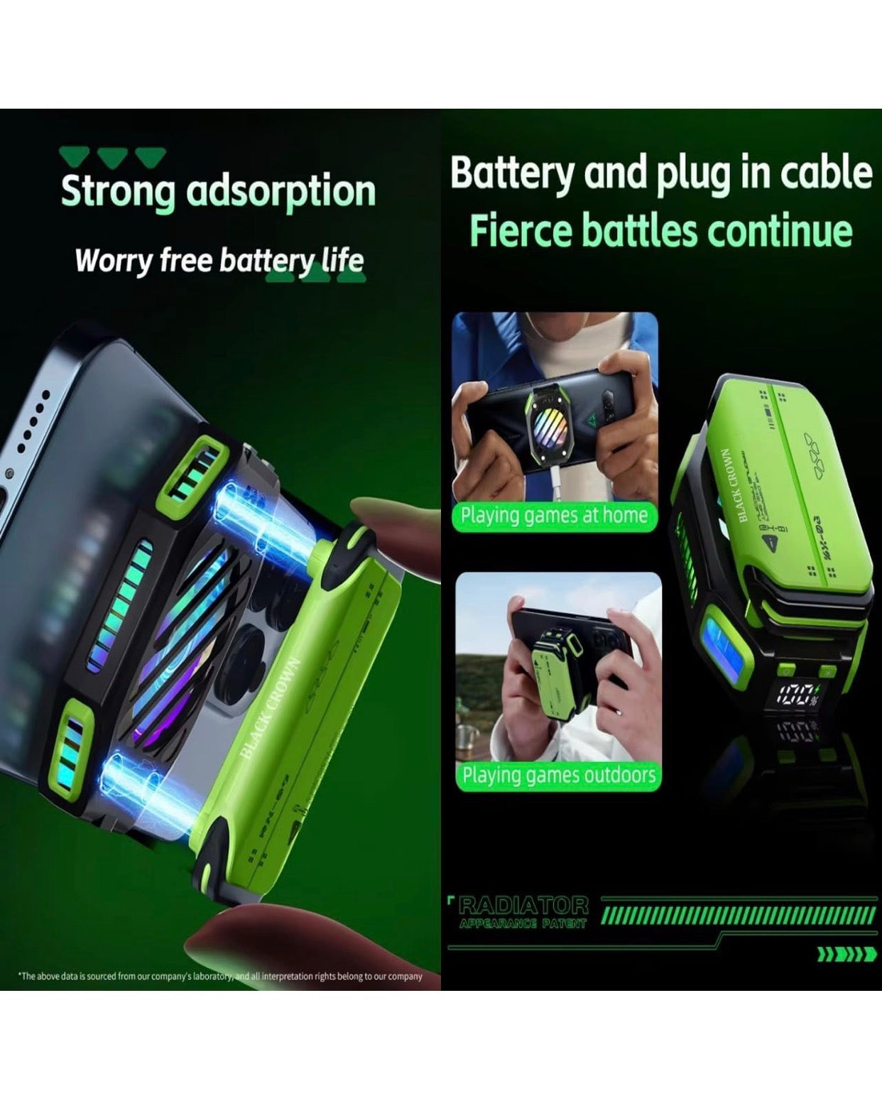 Magnetic Phone Cooler & Holder with Removable Battery | 7-Speed Semiconductor RGB Gaming Refrigeration | Portable External Radiator for Cooling Device and Smooth Working.