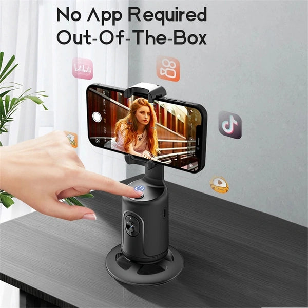 360° Rotation Follow-Up Gimbal Stabilizer With Selfie Stick Tripod - Perfect For TikTok Live Youtube Instagram Reel And Photography