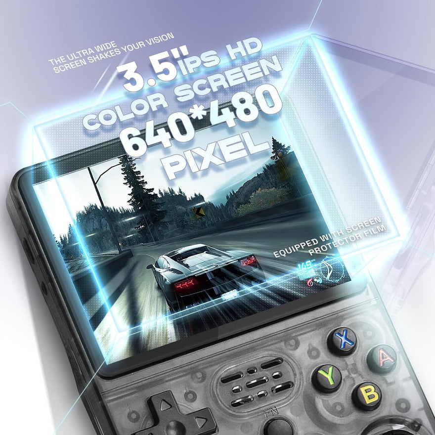 Retro R36S Handheld Gaming Console 64 GB with Retro Games (Black)