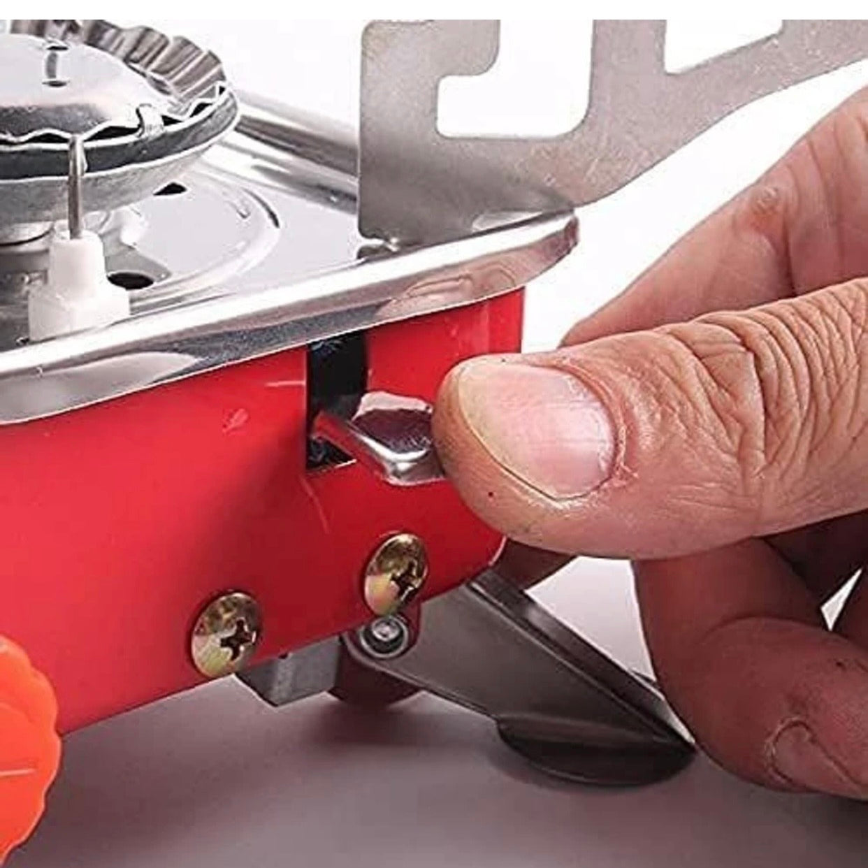Ultralight Camping Stove Portable Mini Outdoor
Folding Metal Camping Gas Stainless Steel
Manual Butane Gas Stove (1 Burners)