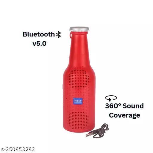 WS-005 Blue BOTTLE BLUTOOTH SPEAKER, CHARGING USB  Speaker  Rjmobile01