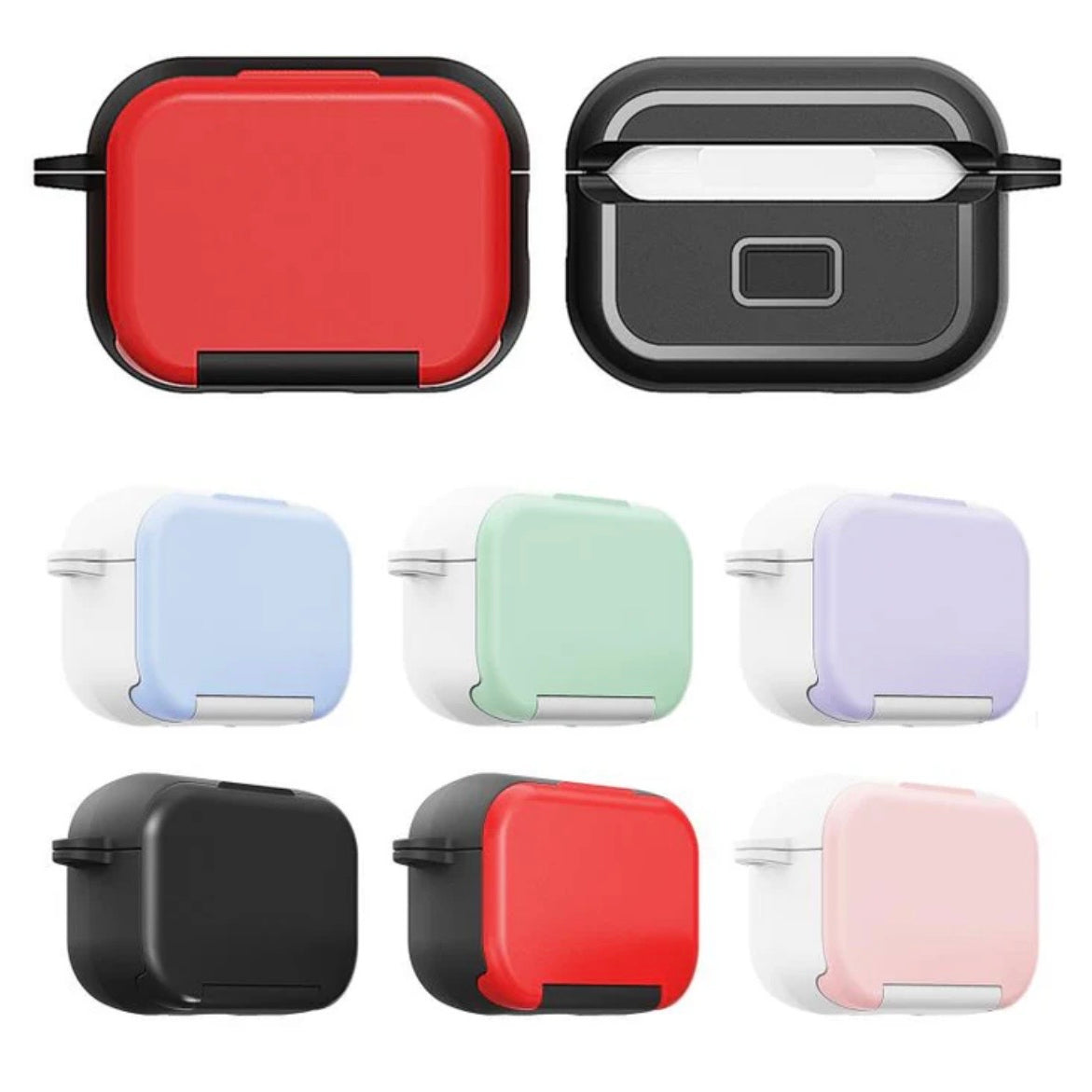 For AirPods Pro 2 Mirror Stand Silicone Earphones Protective Case(Green)