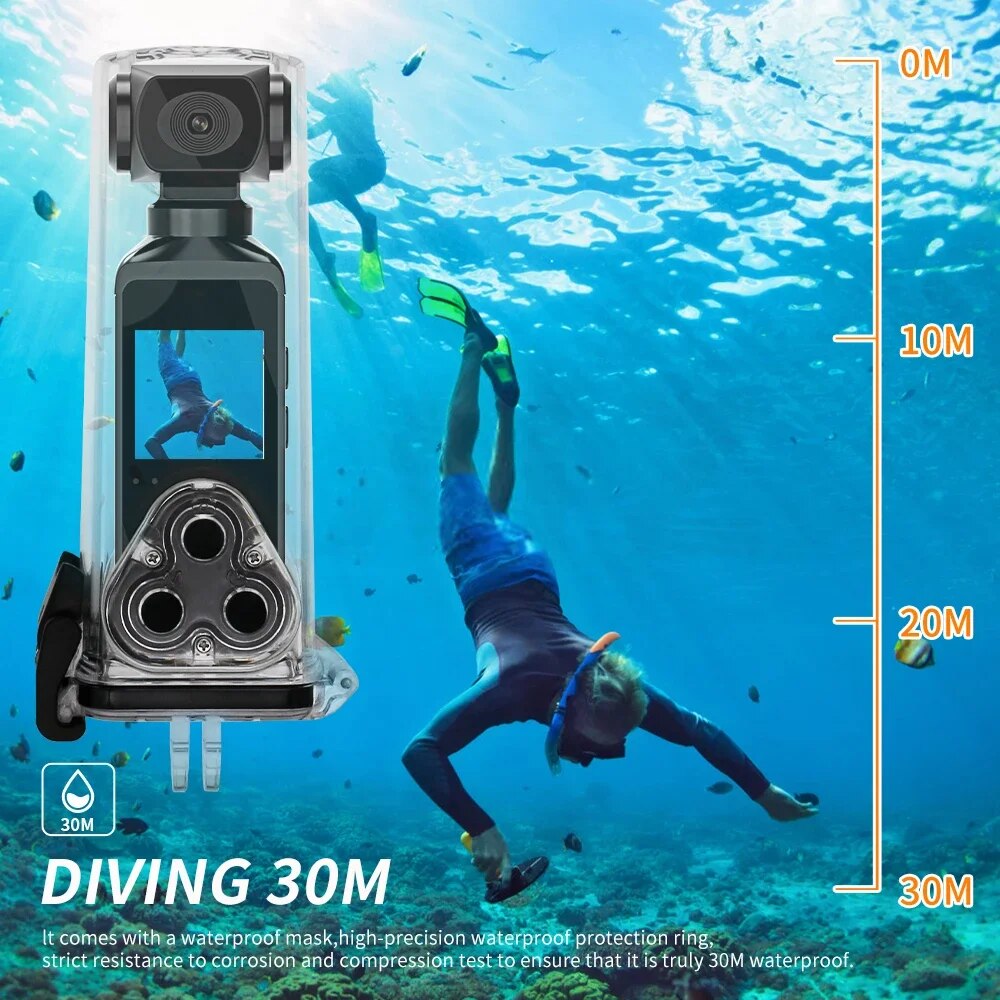 Snappy Vlogging and Sports Action Camera Sports and Action Camera (Black, 50 MP) 4K 1080P Pocket Action Camcorder HD Sports Cam 1.3 LCD Screen 270 Rotate Wifi Mini Camera with Waterproof Case