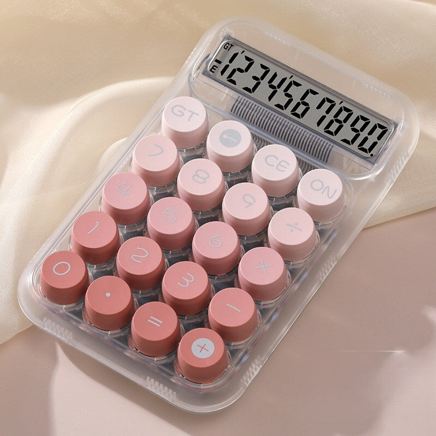 Transparent Calculator - Cute Cube Style for Office & Student Use Basic Calculator (10 Digit)