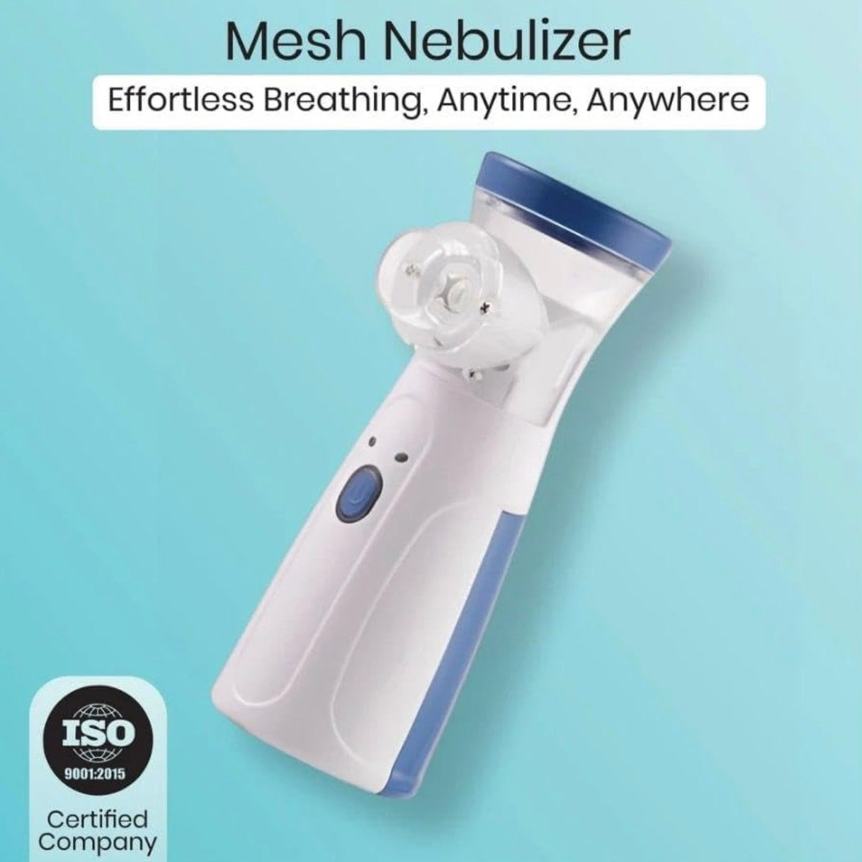 Portable Mesh Nebulizer Handheld, One Touch Operation, No Noise, High Nebulization Rate, Personal Inhalers For Breathing Problems Lightweight, Travel Friendly For Adults & Kids