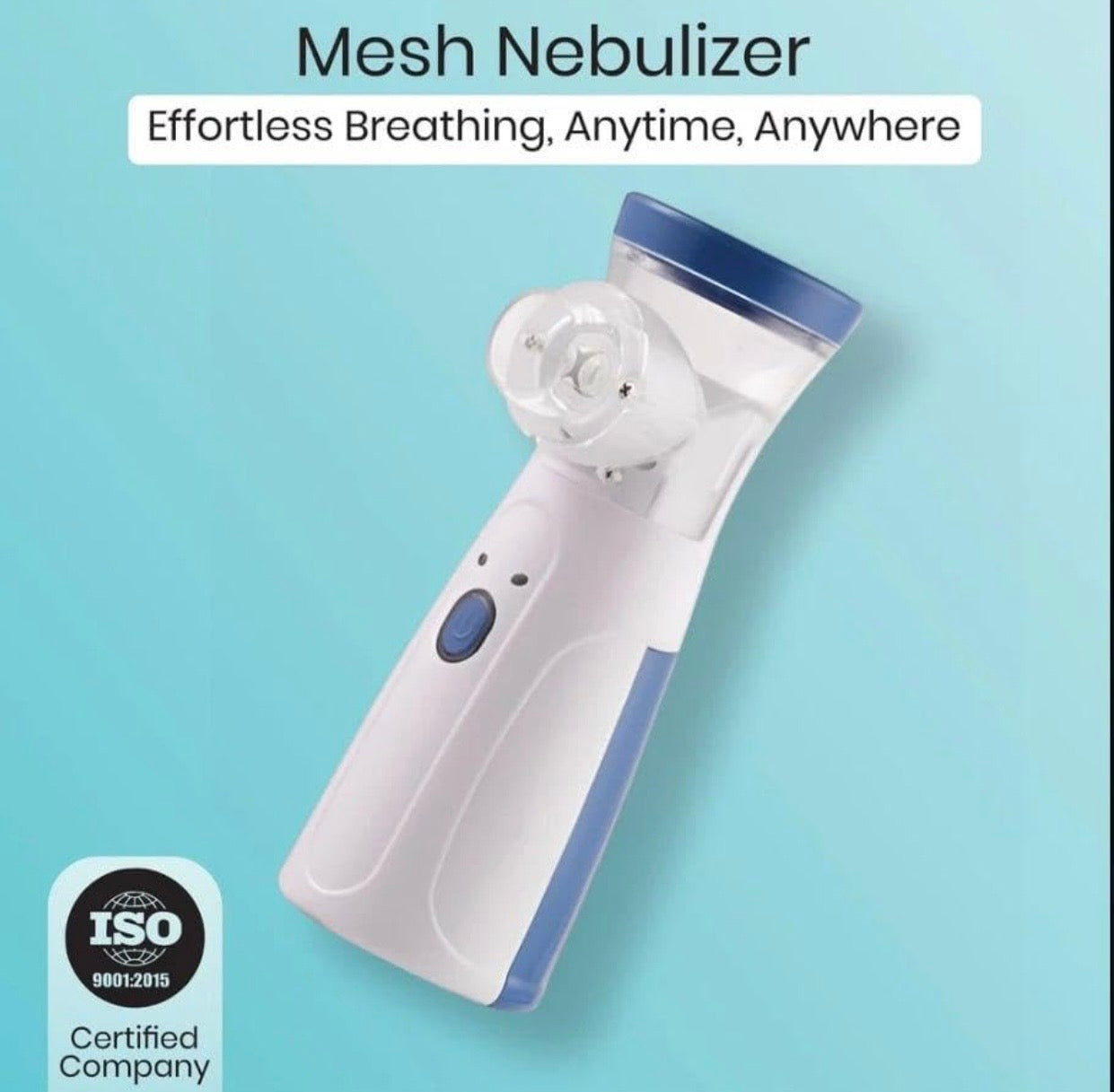 Portable Mesh Nebulizer Handheld, One Touch Operation, No Noise, High Nebulization Rate, Personal Inhalers For Breathing Problems Lightweight, Travel Friendly For Adults & Kids