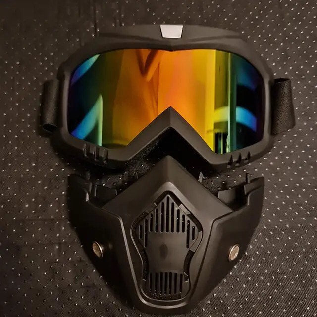 Bike Goggles Mask Anti Scratch UV Protective Face Mask