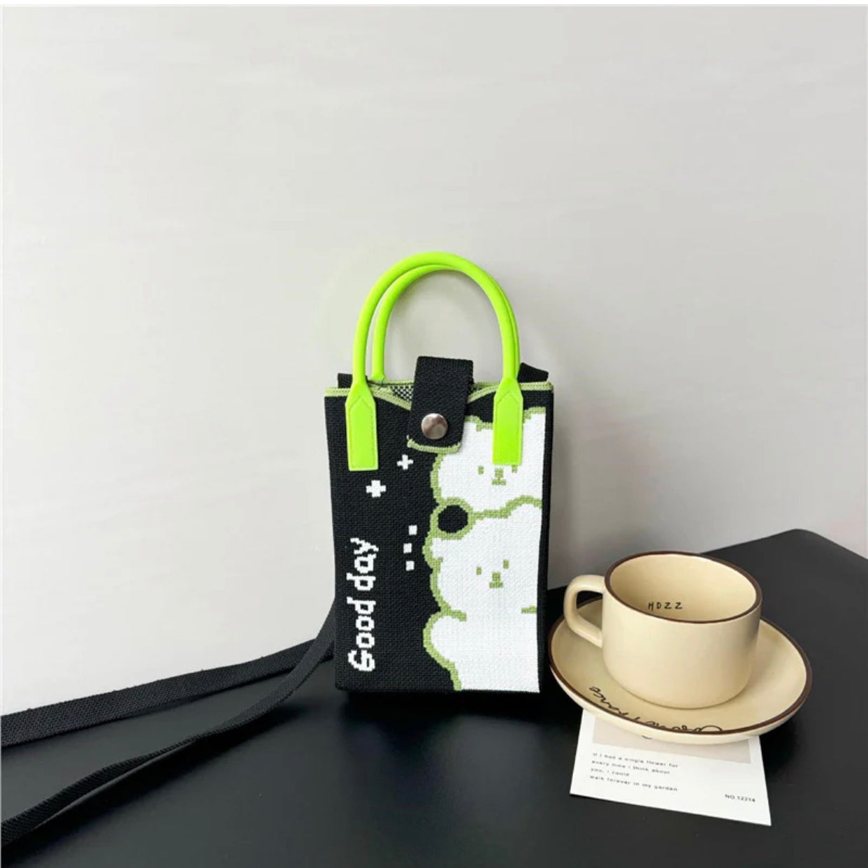 Knit Crossbody Sling Bag Panda & Bear Edition