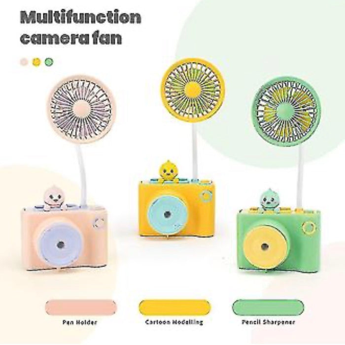 Multifunctional Small Fan Small Fan With Pencil Sharpener Portable Mini Fan.
