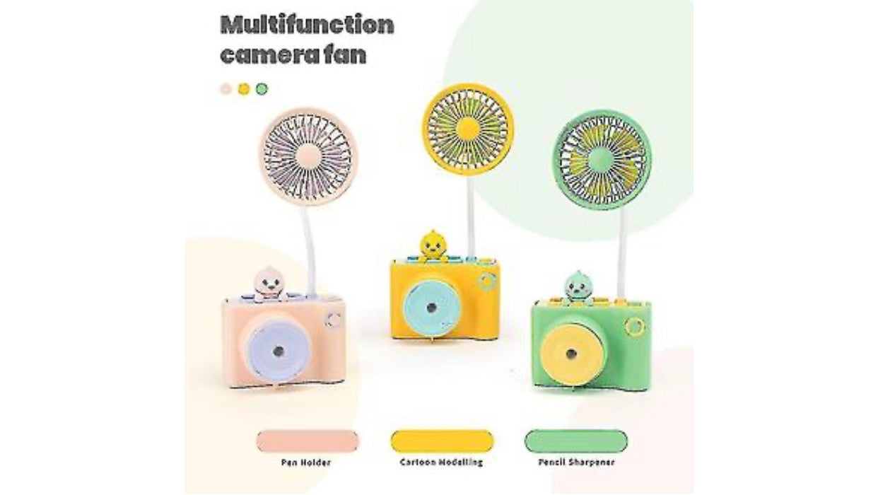 Multifunctional Small Fan Small Fan With Pencil Sharpener Portable Mini Fan.