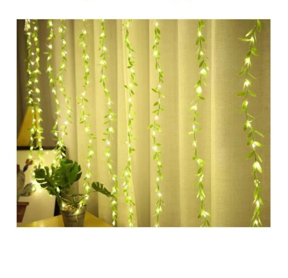 Green Leaf Curtain Ultra Bright Light