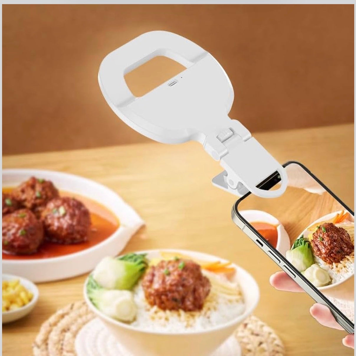 W60 clamp mini Fill Light Phone Selfie Ring Light Three Colors Mode Phone Laptop Camera Photography Video Light for Live Make up Selfie Beauty