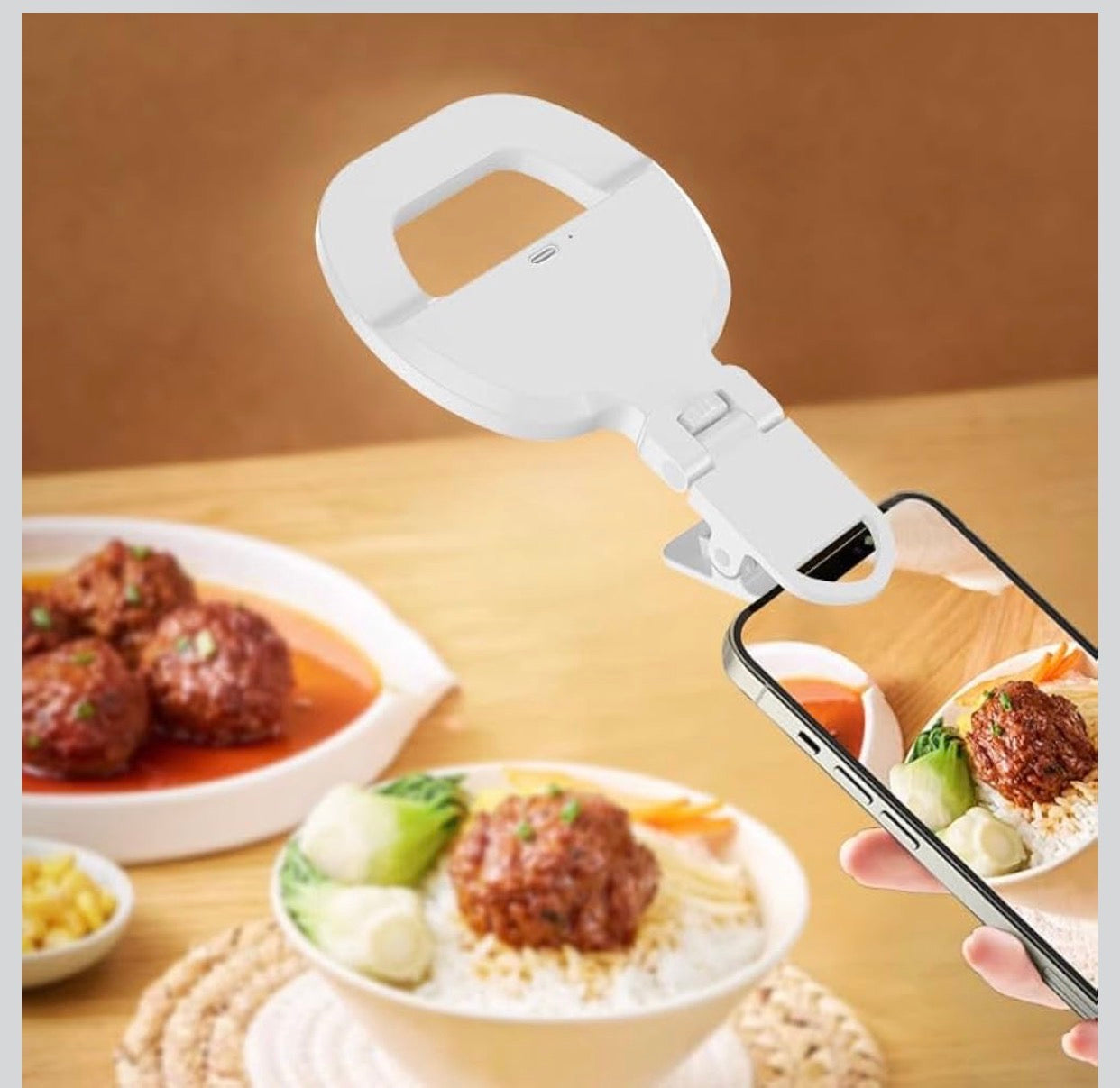 W60 clamp mini Fill Light Phone Selfie Ring Light Three Colors Mode Phone Laptop Camera Photography Video Light for Live Make up Selfie Beauty