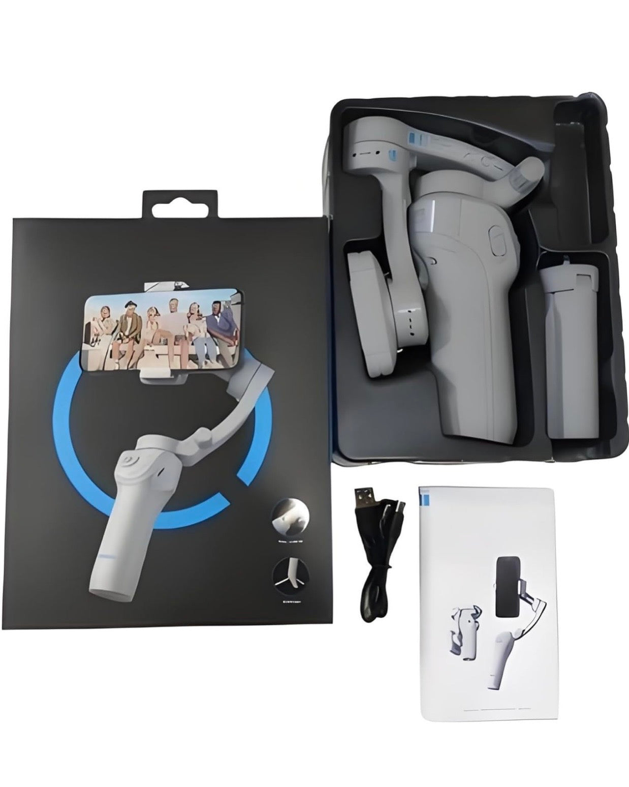 Three-axis Mobile Phone Frame, Selfie Stick, Anti-shake Live Photography Mobile Phone Stabilizer gimble