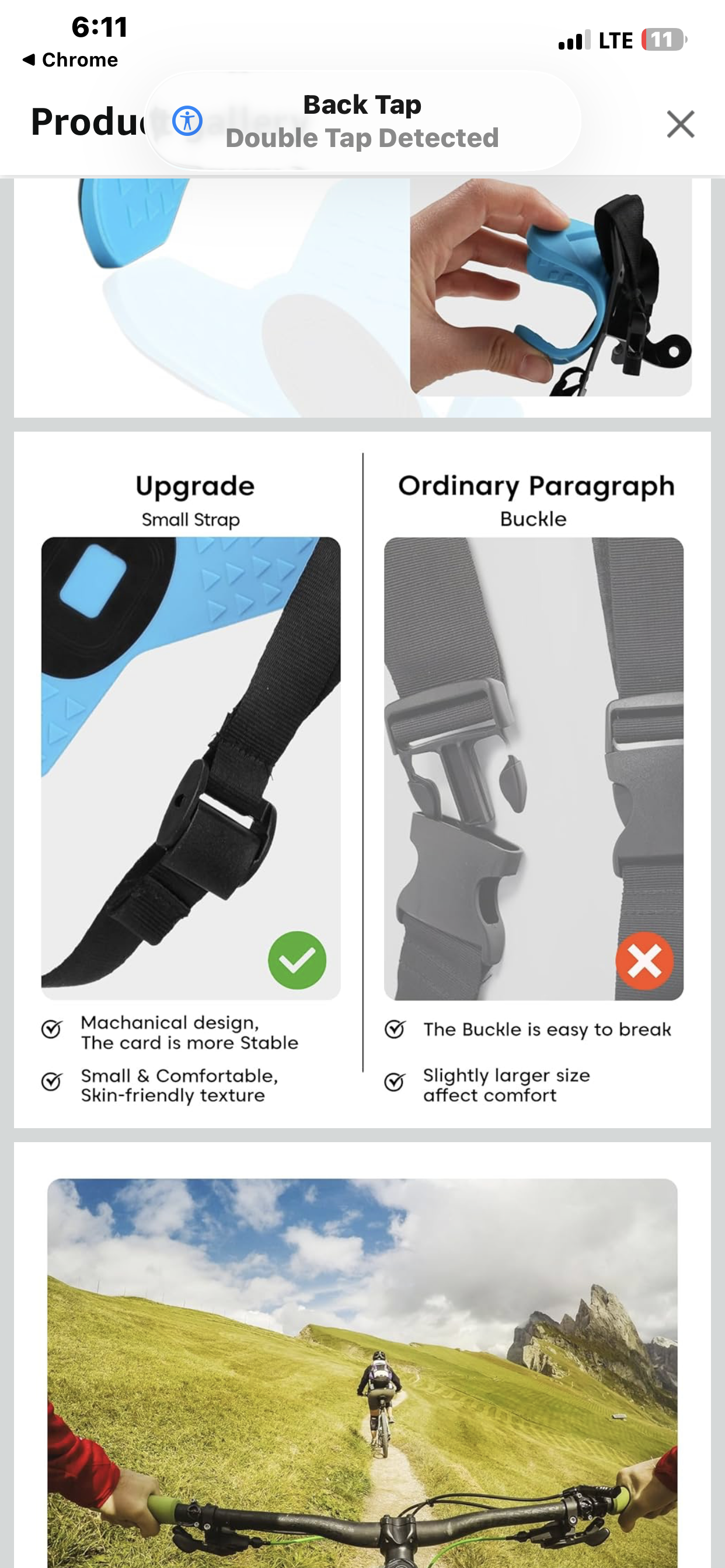 Helmet Chin Strap Mount with Mobile Clip & Screw Compatible with All Smart Phones GoPro