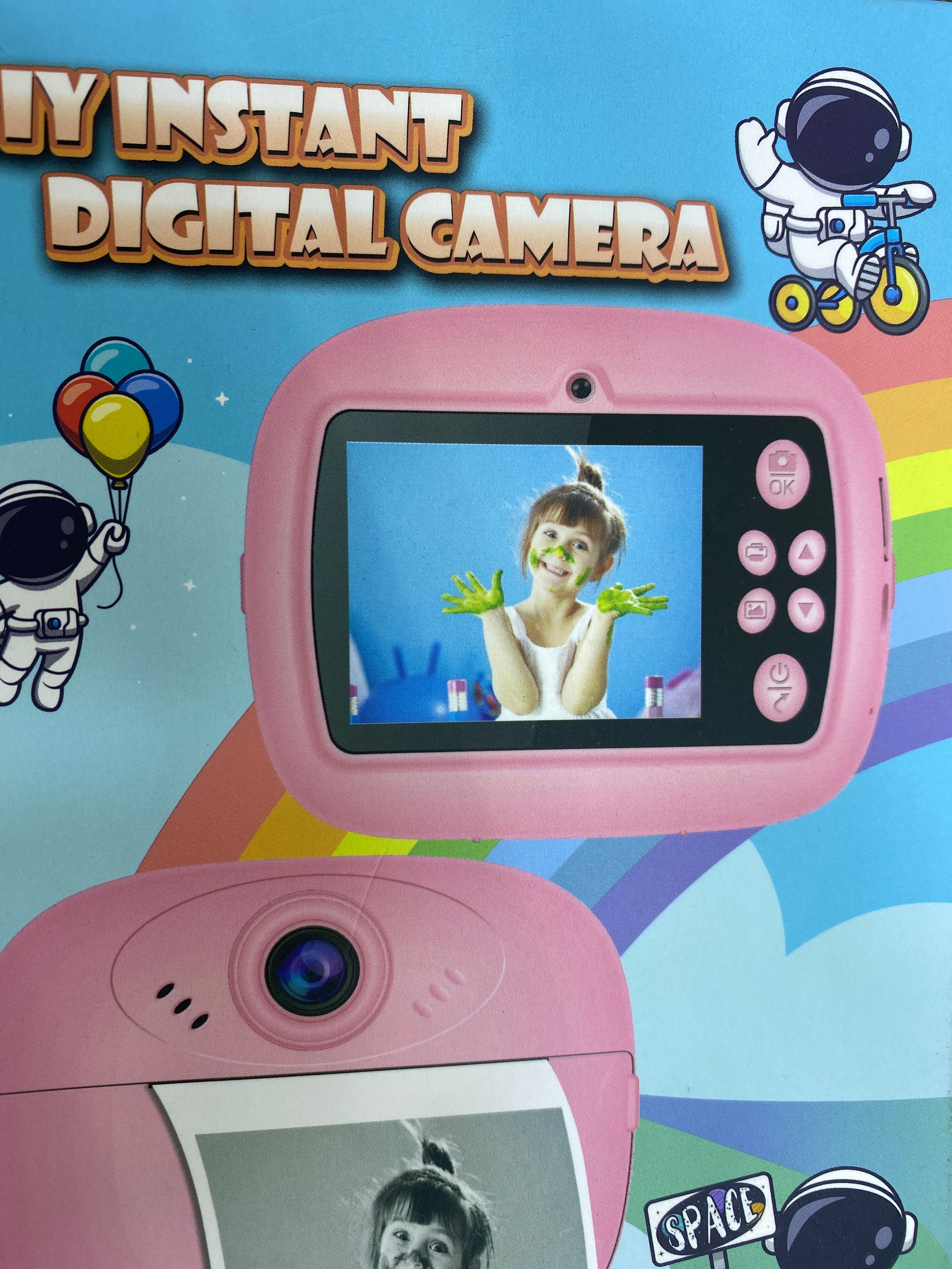 Kids Instant Digital Print Camera Mini Digital Photo with Games | Fun Learning Toy for Boys & Girls Ages 4-18 .Ideal Gift for Kids (Blue/Pink)