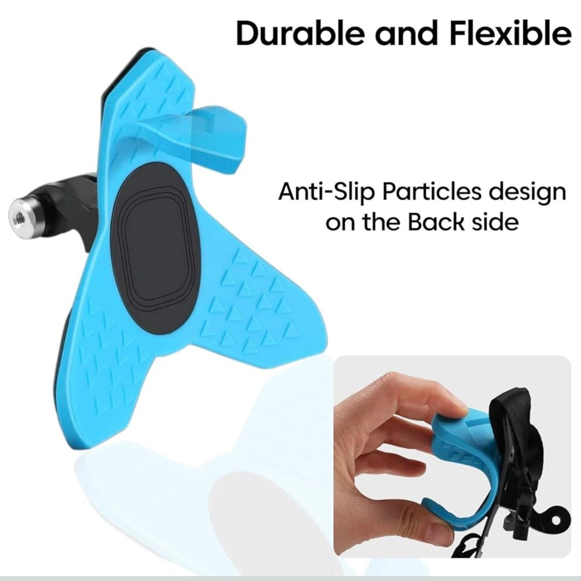 Helmet Chin Strap Mount with Mobile Clip & Screw Compatible with All Smart Phones GoPro