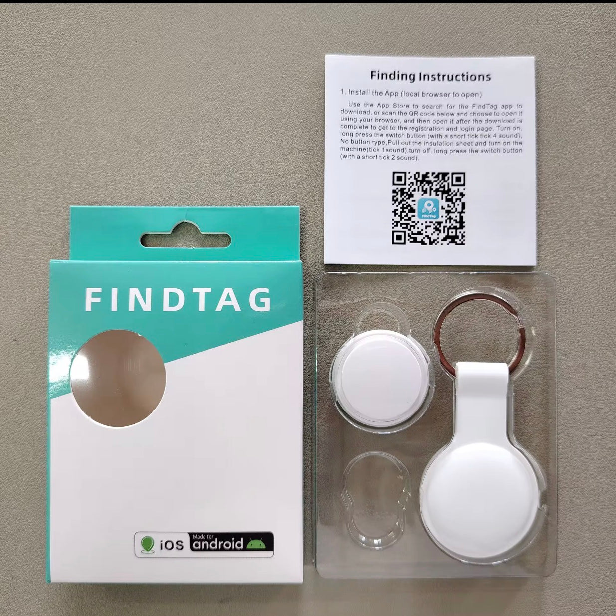 Find tag Item Finder with Key Chain, Smart Item Locator for Keys, Bags, Luggage, Pet, Battery Included Sualio tag