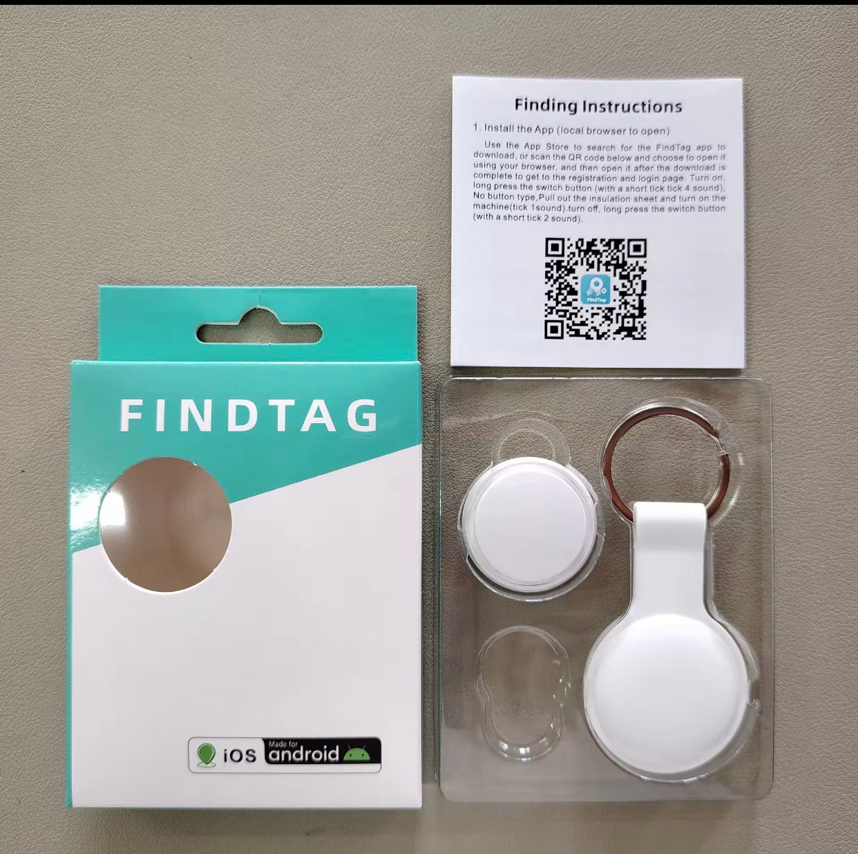 Find tag Item Finder with Key Chain, Smart Item Locator for Keys, Bags, Luggage, Pet, Battery Included Sualio tag