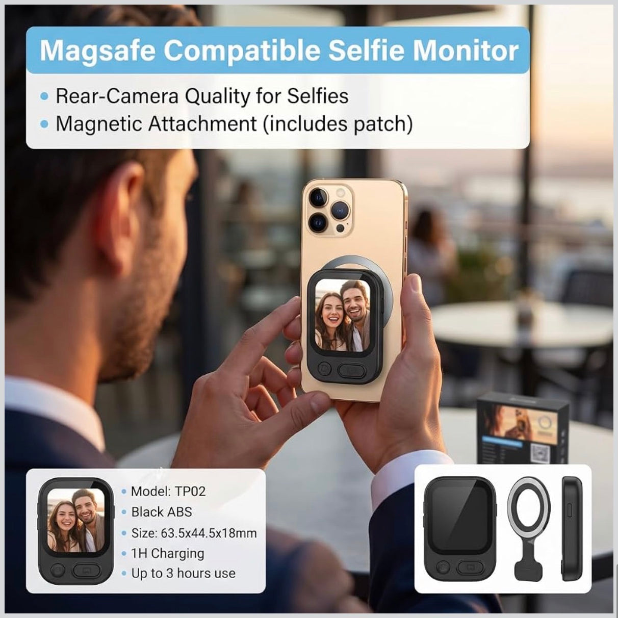 TP02 Magnetic Selfie Screen for Smartphone.