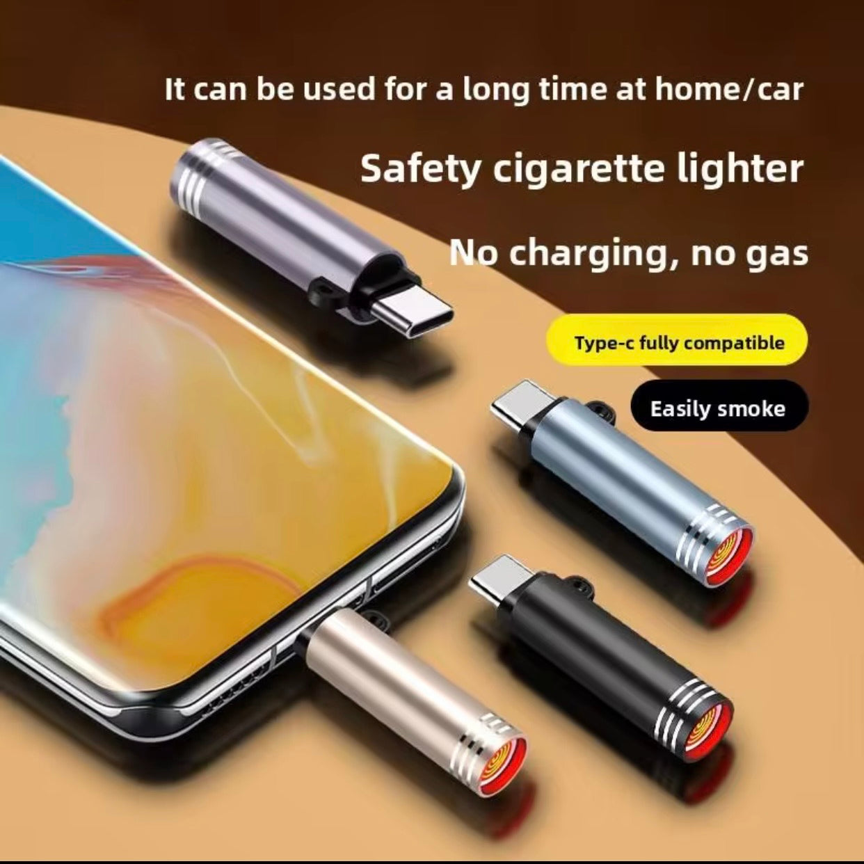 Blowing it II Electric Lighter USB C, Windproof Lighter for Phone, Plug in Phone and Blow to Work, No Need Charging, ONLY for Smart Phone with USB-C Port