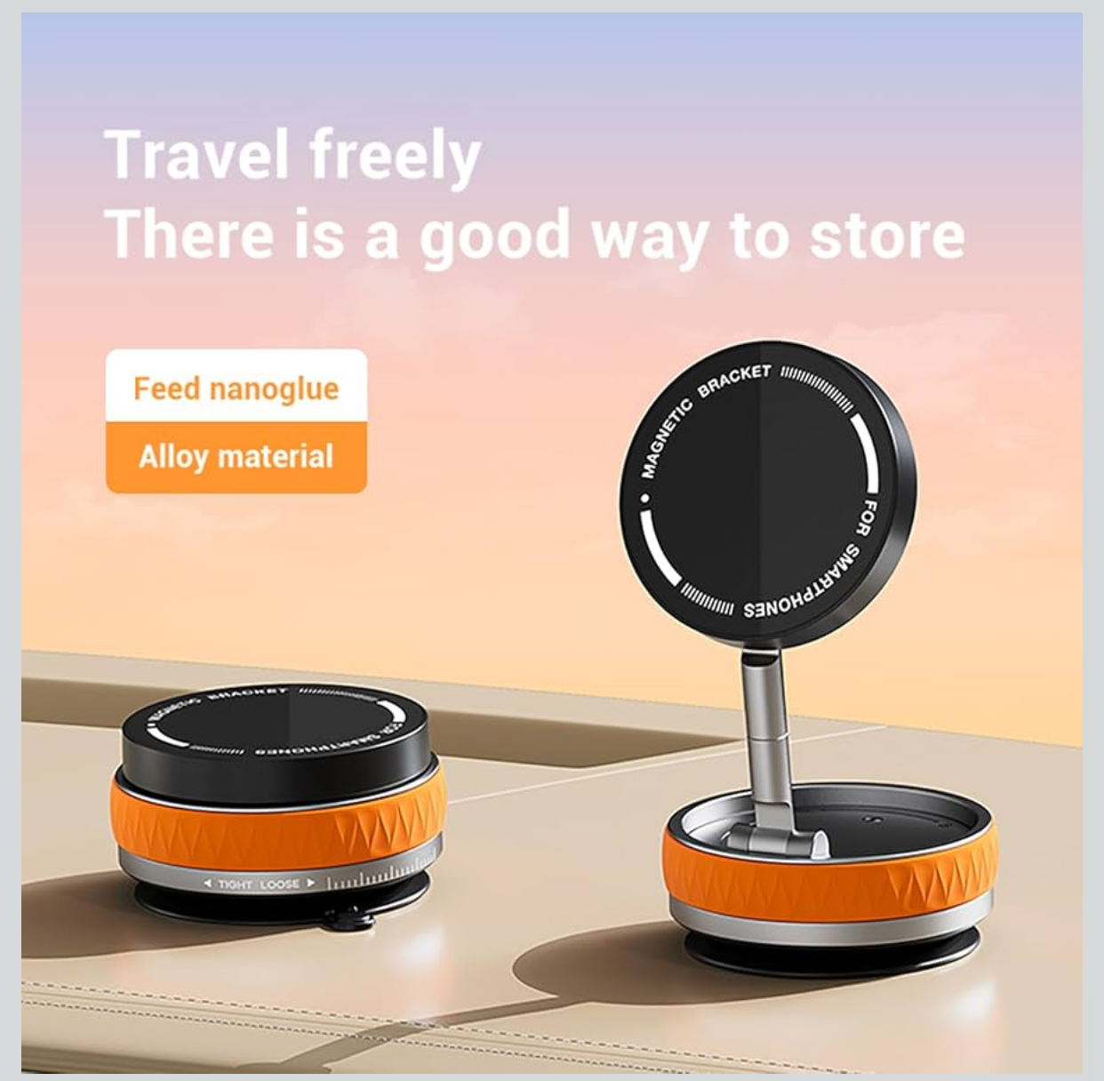 Suction Cup Phone Mount, 360 Rotatable Car Magnetic Phone Holder,Swivel Locking Vacuum Phone Mount Charging-Free,Vacuum Phone Holder for Car/Gym/Mirror All Smartphones