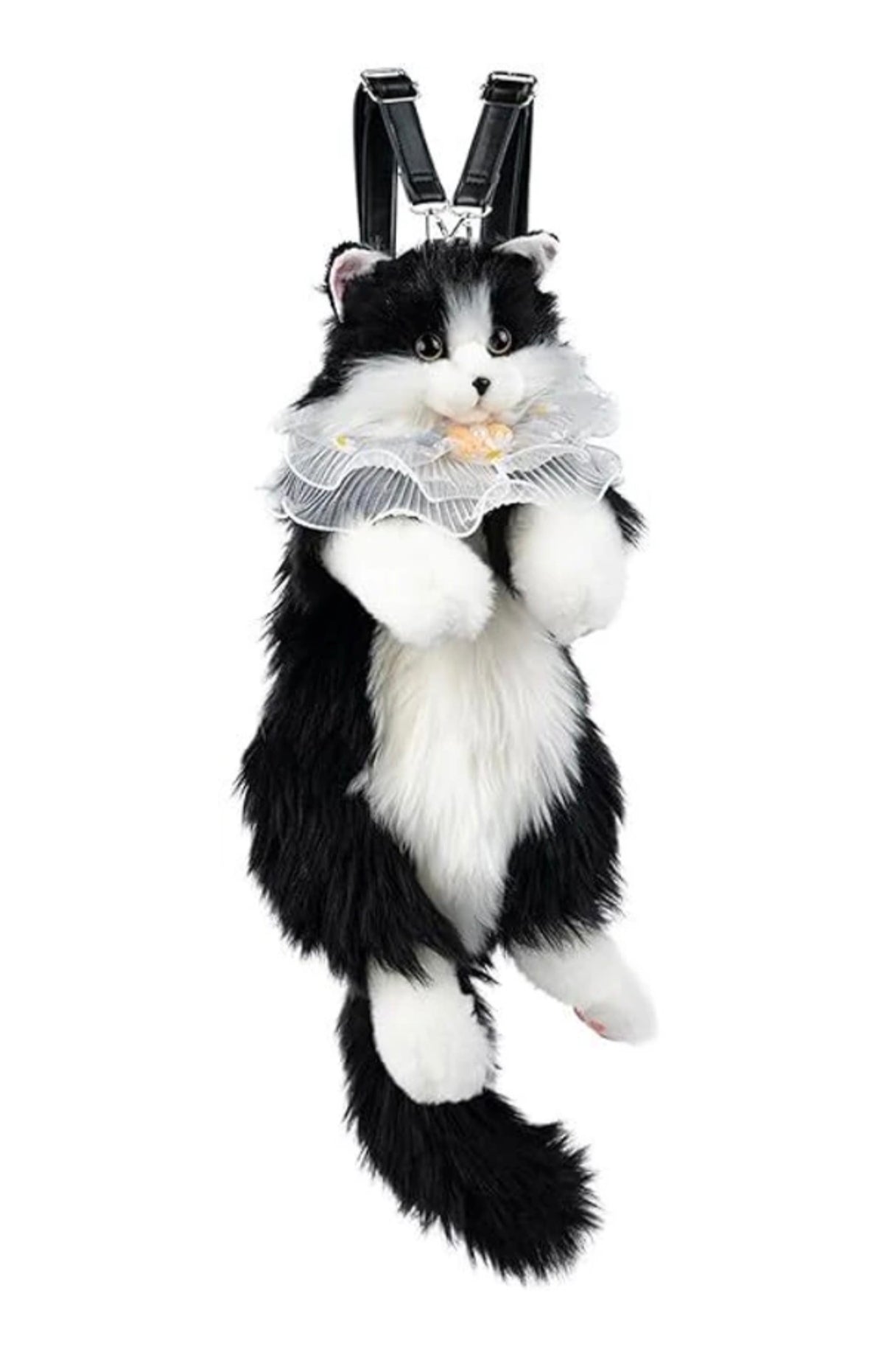 Realistic cute cat bag pack