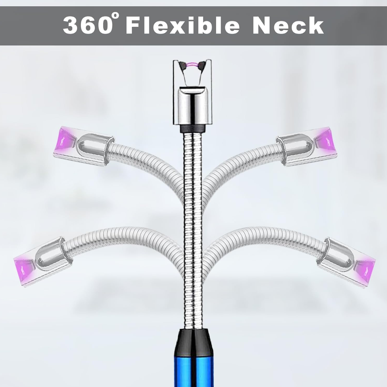 Rechargeable Electric Gas Lighter for Kitchen, Lighter for Gas Stove, Candles, Pooja, C-Type USB, Kitchen Tools, Multi Purpose - 360° Flexible & Windproof