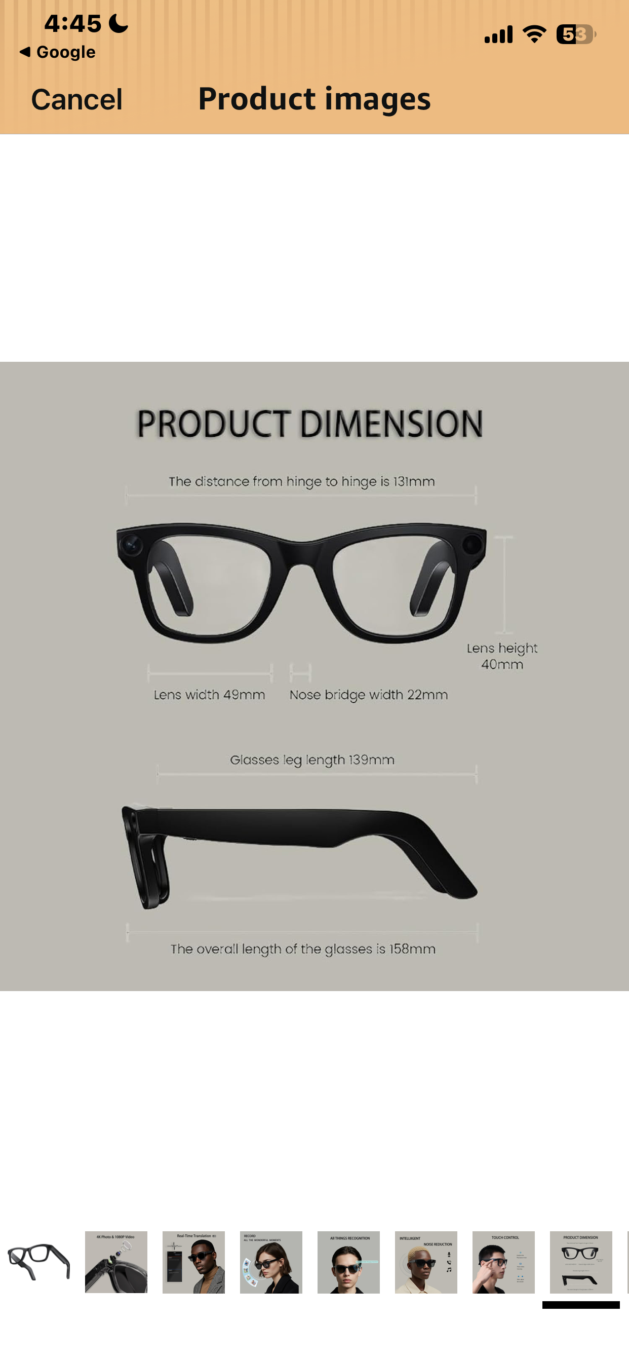 4K Camera Glasses, AI Smart Glasses with Real-Time Translation & Voice Assistant, 2 Lens Set (Blue Light Filter/Black Lens) for Outdoor,Work,Travel, Business