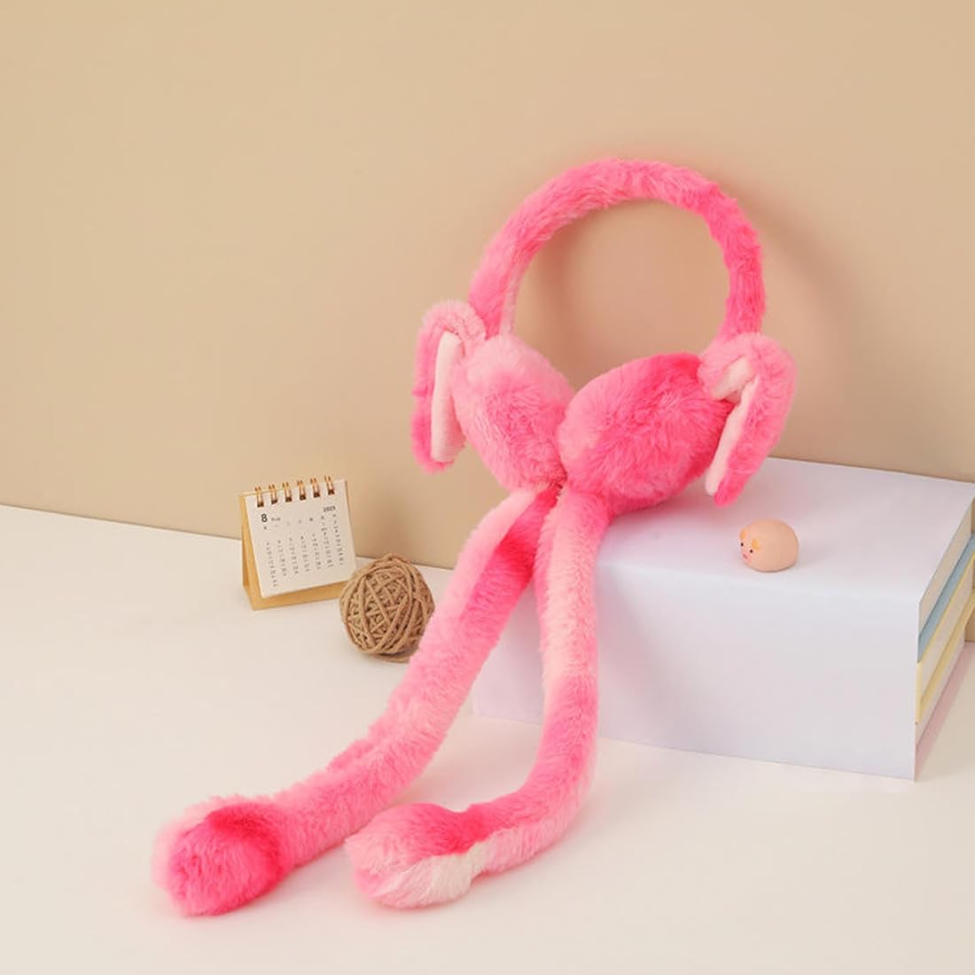 Plush Bunny Ear Muffs - Fluffy Rabbit Ear Headband, Cozy Winter Ear Warmers, Cute Cosplay Hair Accessory