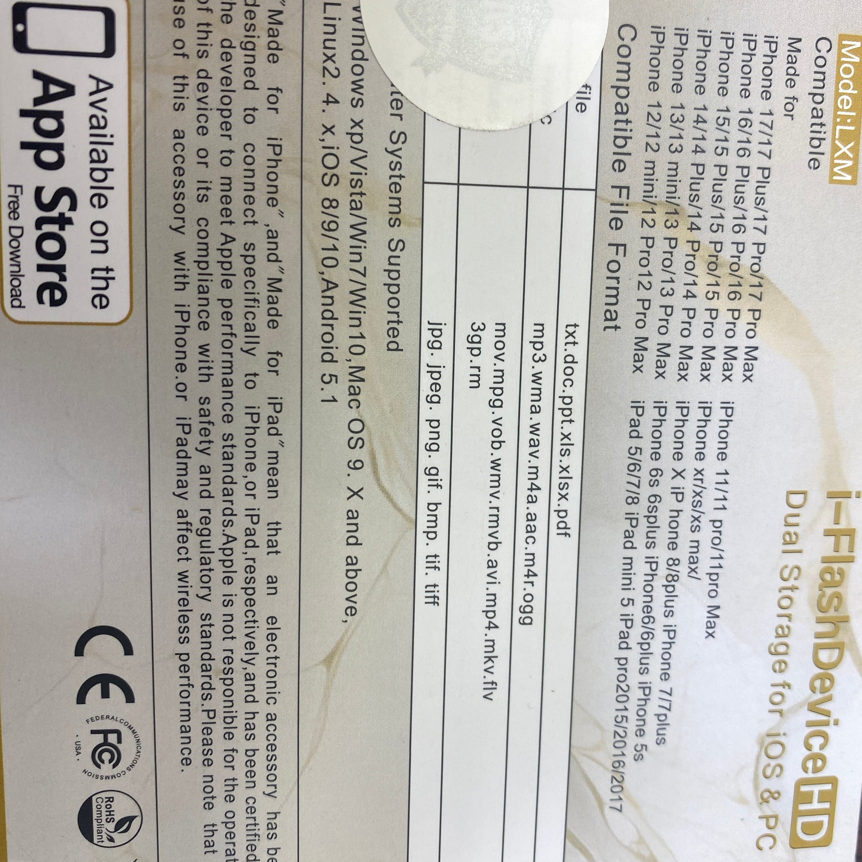 i-FlashDevice HD - High-Speed 2TB USB 3.2 Flash Drive* Dual Storage for iOS,Mac & Windows PCs