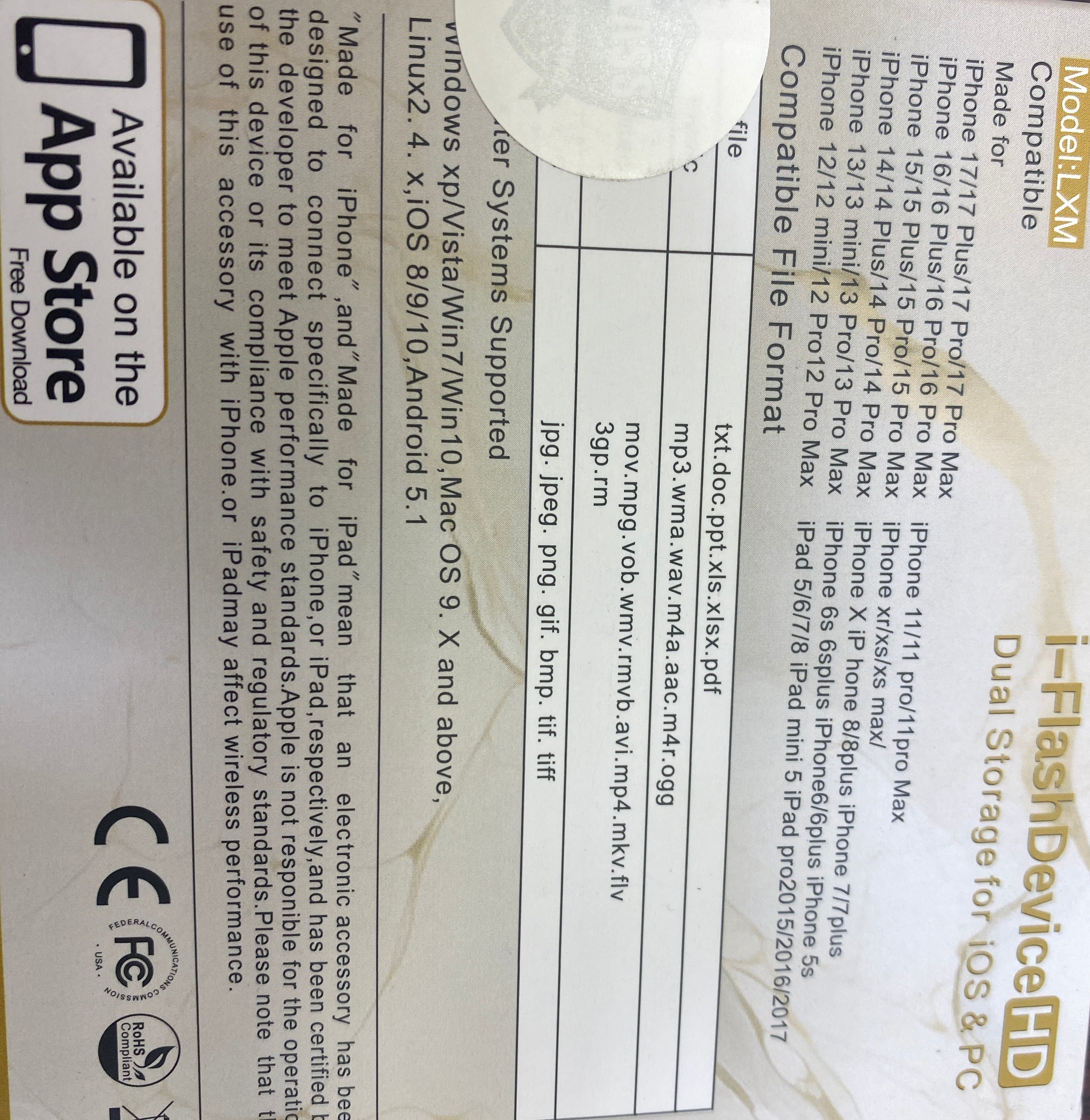 i-FlashDevice HD - High-Speed 2TB USB 3.2 Flash Drive* Dual Storage for iOS,Mac & Windows PCs