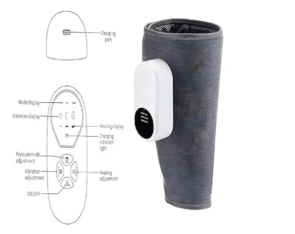 Leg Massager,Calf Massage Machine,3 Air Circulation Squeeze Massage,Heating Mode,Relax Calf Muscles,Relieve Pain,1Pair,Piece | Multicolor